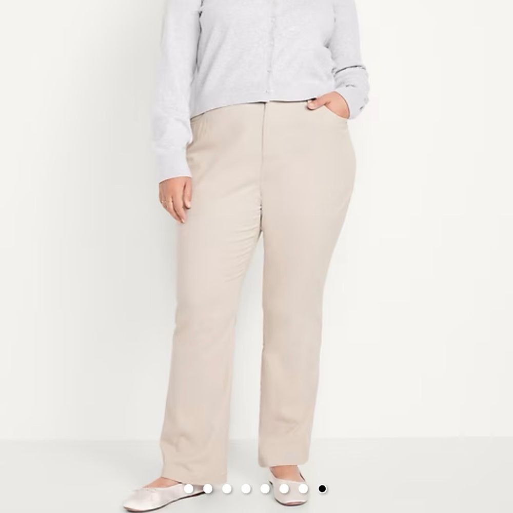 Old Navy *NEW* Cream High-Rise Boot-Cut Pants